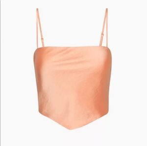 Aritzia Sunday Best Elektra Camisole Sunny Apricot Satin Orange Size 2XS Spring